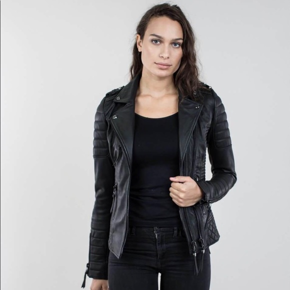 Boda Skins Kay Michaels Leather Jacket sz 0 - Picture 4 of 8